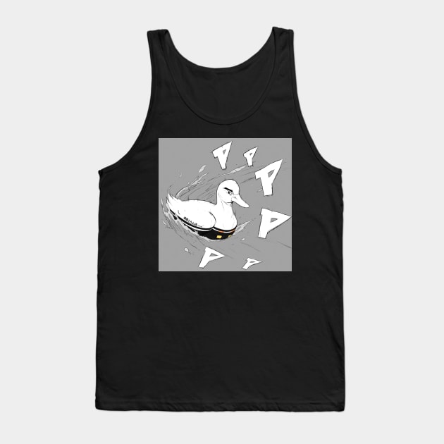 Initial Duck by bluethebone Tank Top by bluethebone